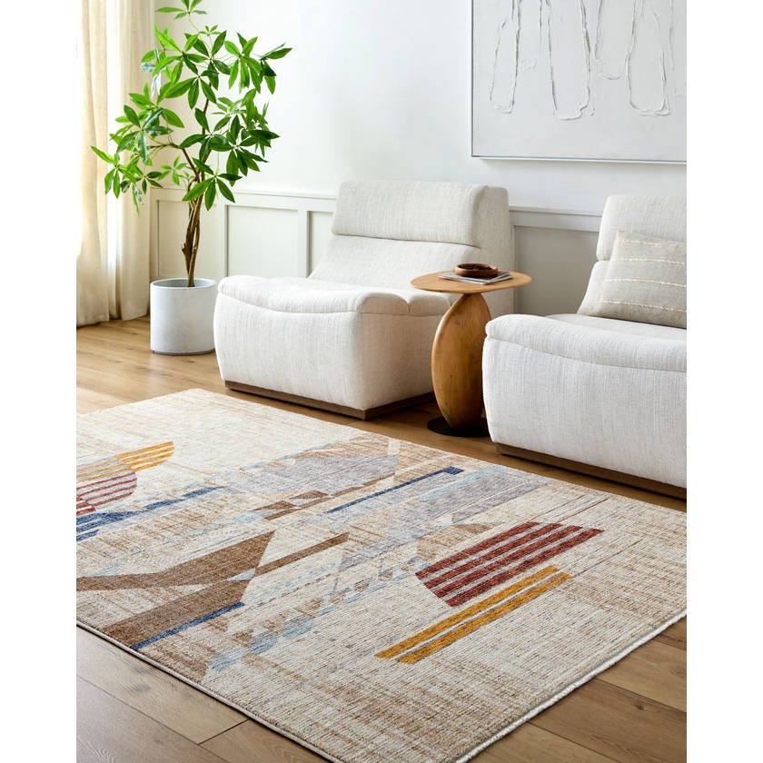 Nicklaus Modern Brown Area Rug