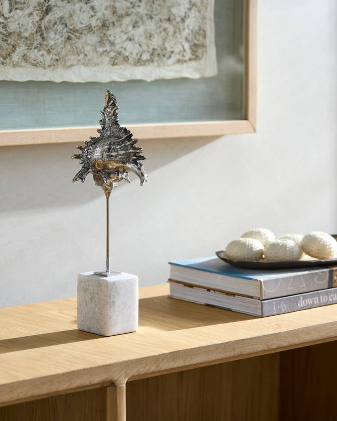 Lesslie Metallic - Silver Decorative Sculpture