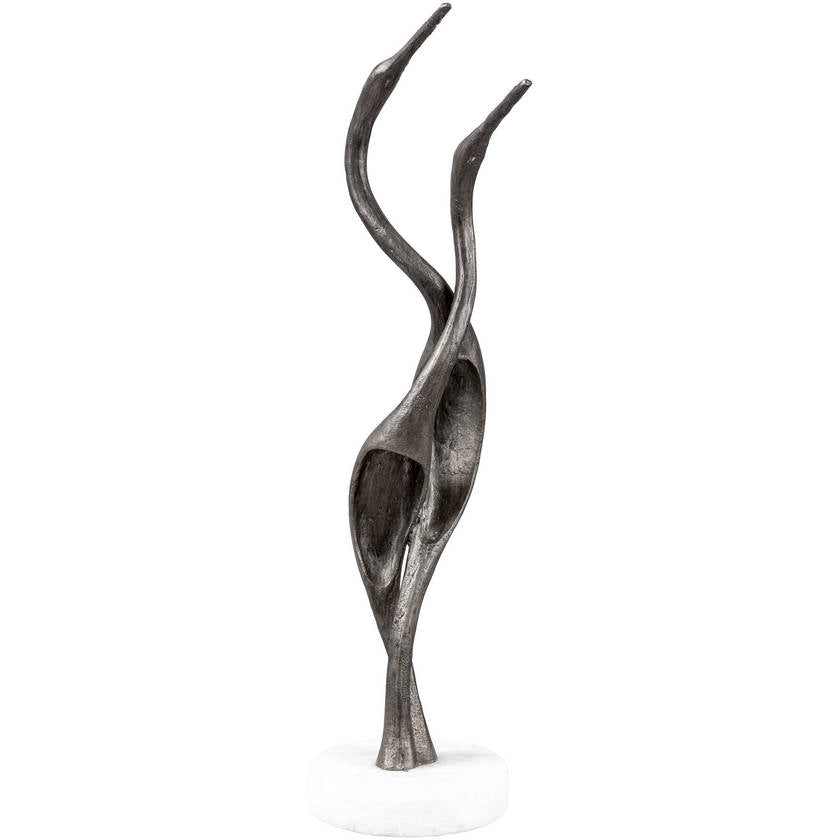 Luvia Metallic - Silver Decorative Sculpture