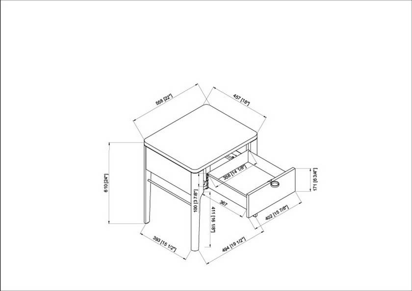 Wang Brown End Table