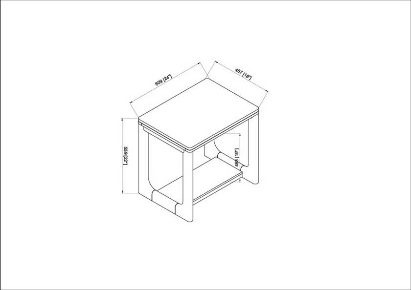 Salvatore Brown End Table