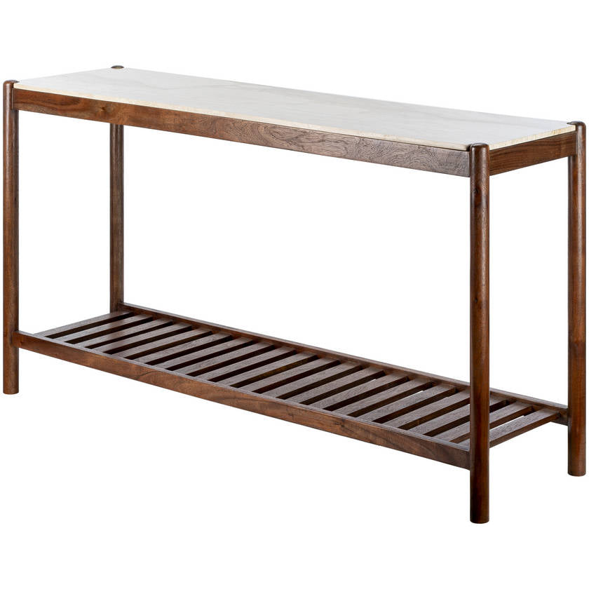Rindy Cream/Brown Console Table