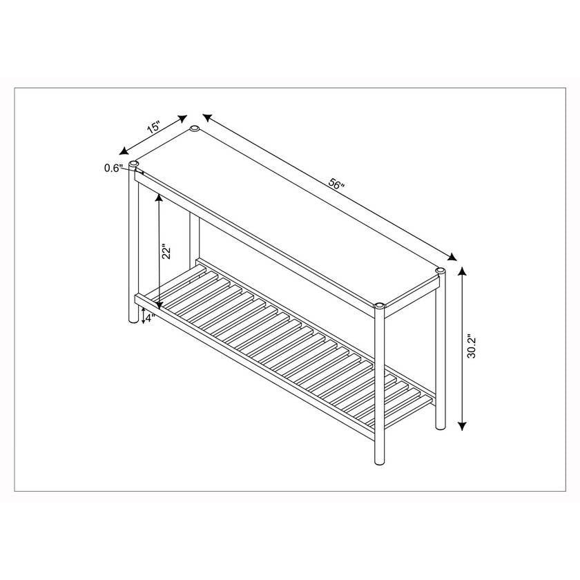 Rindy Cream/Brown Console Table