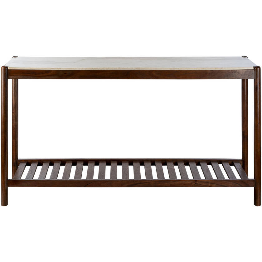 Rindy Cream/Brown Console Table