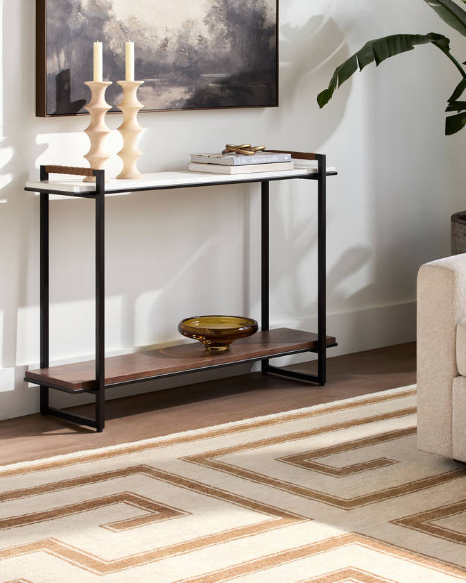 Franklin White Console Table