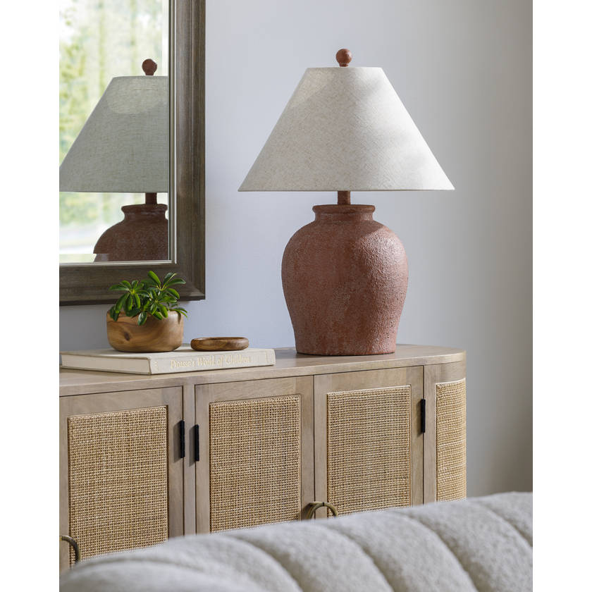 Andie Global Red/Wheat Table Lamp