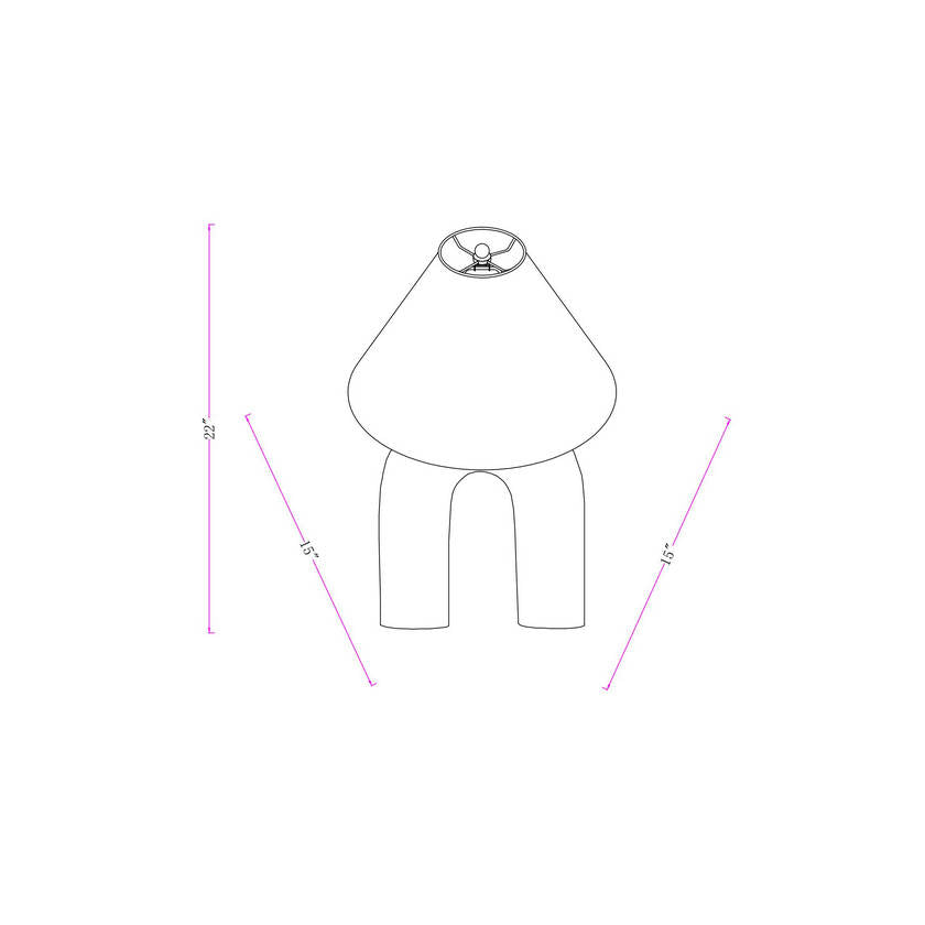 Quenten Global White Table Lamp