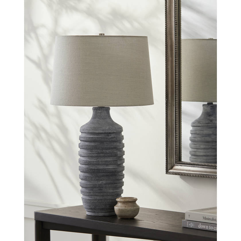 Joy Traditional Light Gray Table Lamp