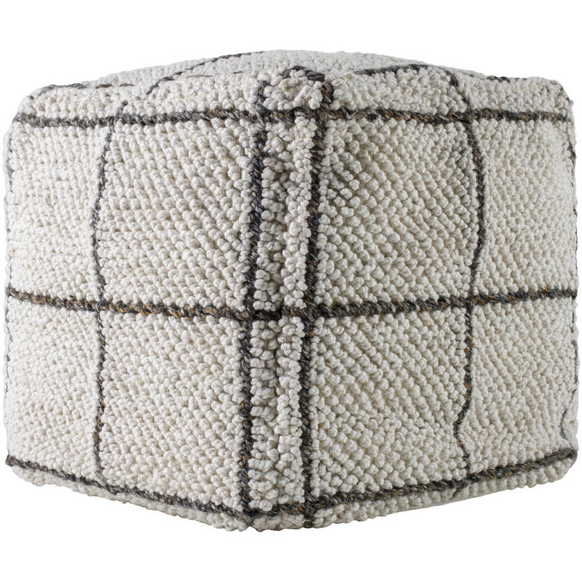Shareen Cream/Dark Brown Pouf