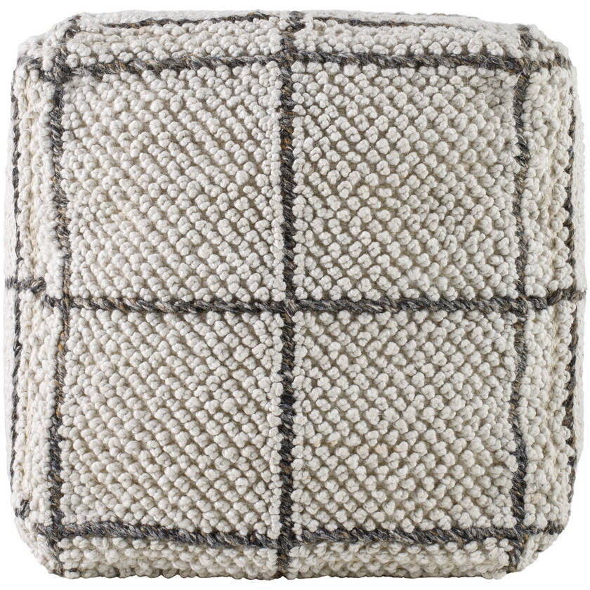 Shareen Cream/Dark Brown Pouf