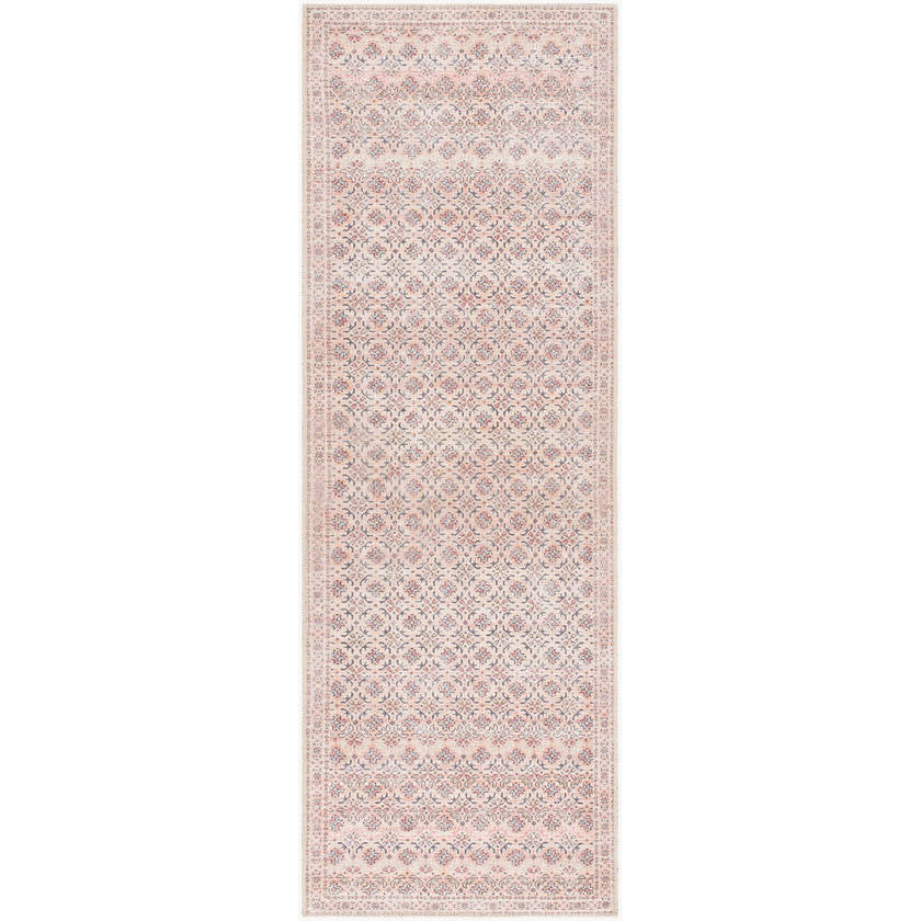 Hardin Traditional Rust Washable Area Rug