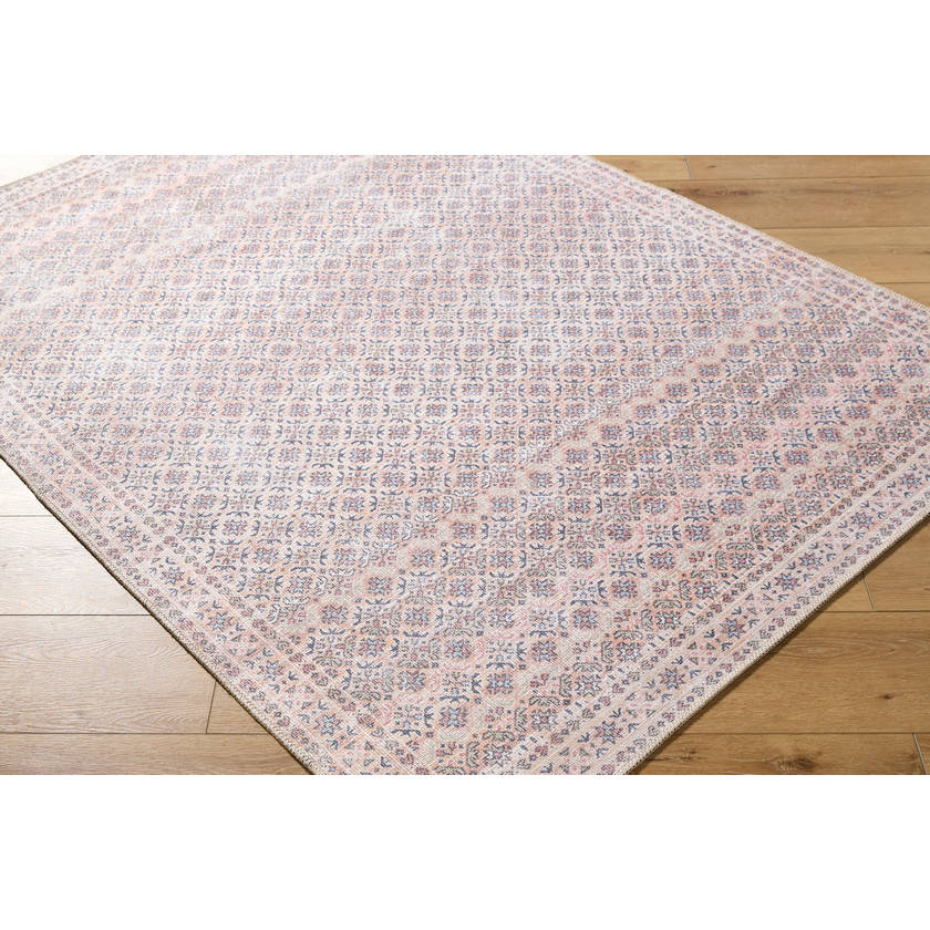 Hardin Traditional Rust Washable Area Rug