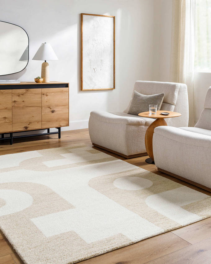 Duc Modern Cream Area Rug
