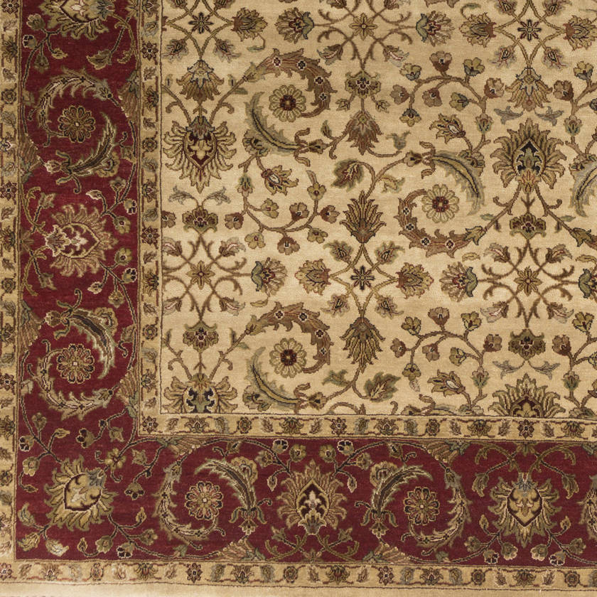 Serra Modern Tan/Brick Red Area Rug