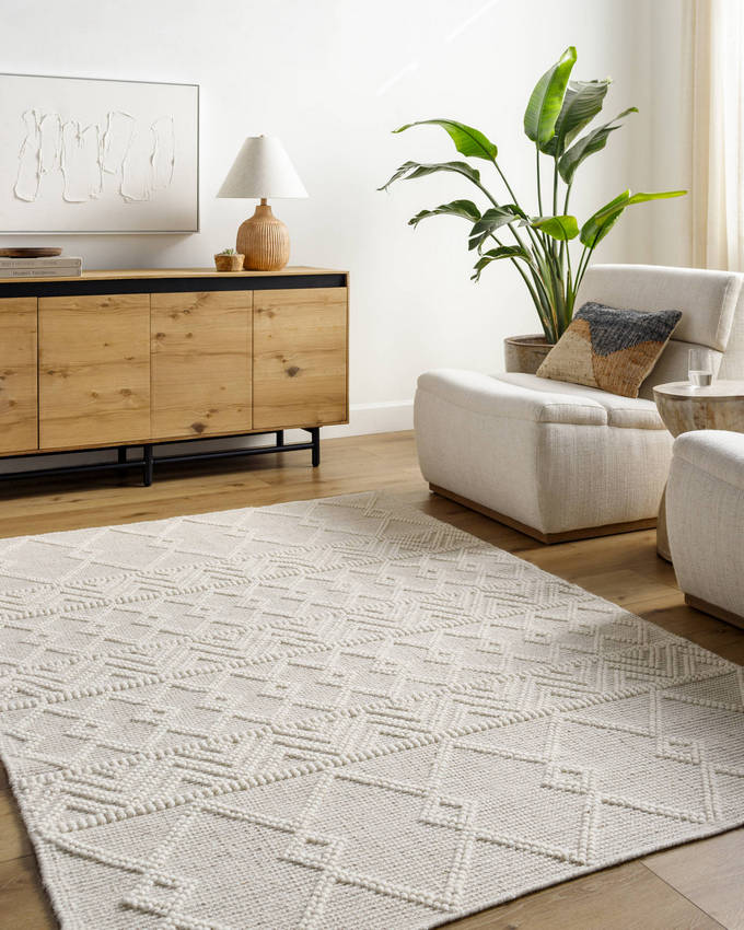 Veneburen Global Light Beige Area Rug