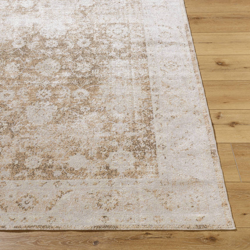 Chinenye Traditional Rust Washable Area Rug