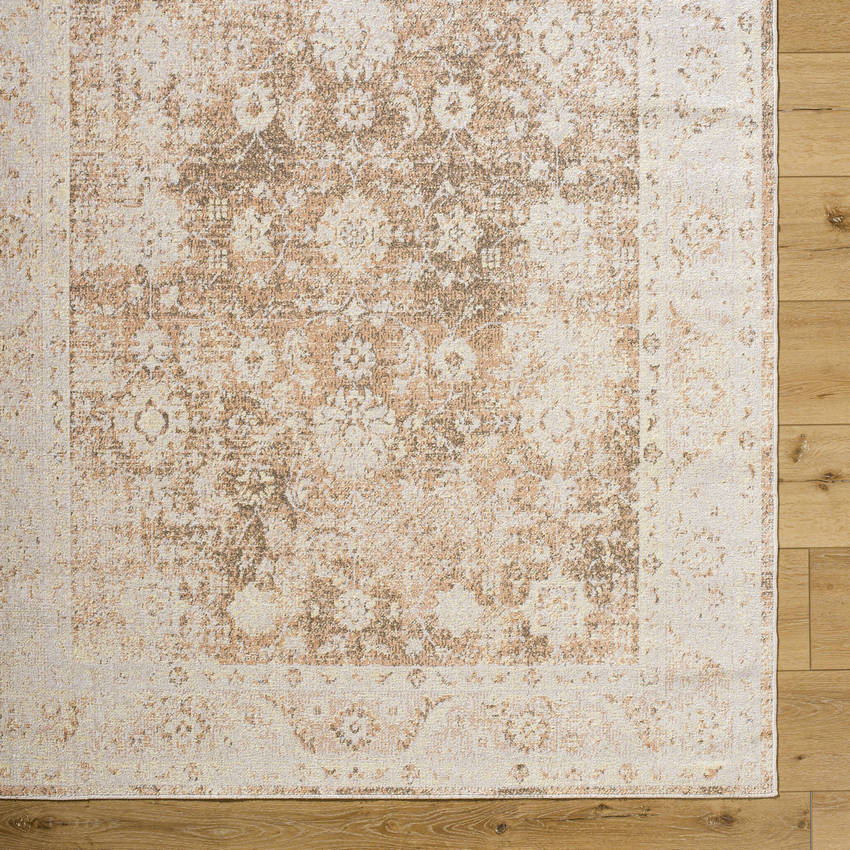 Chinenye Traditional Rust Washable Area Rug