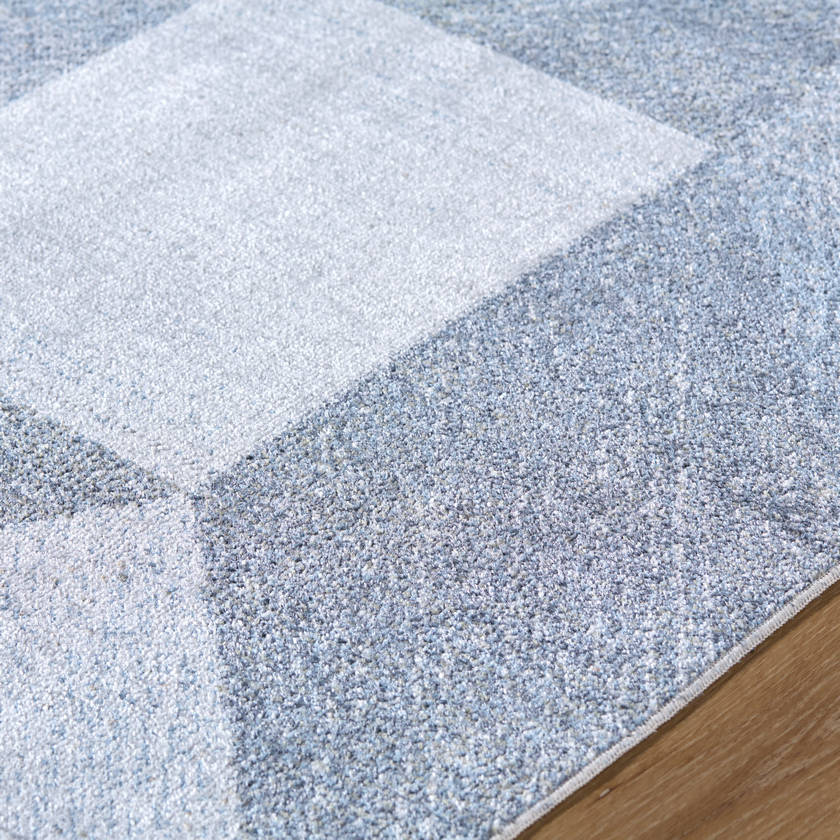 Terrell Modern Slate Blue Washable Area Rug