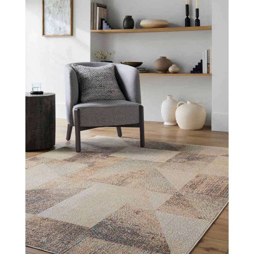 Terrell Modern Beige/Taupe Washable Area Rug