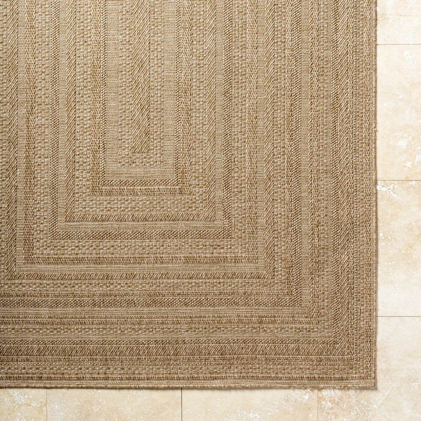 Zenia Cottage Light Brown Area Rug