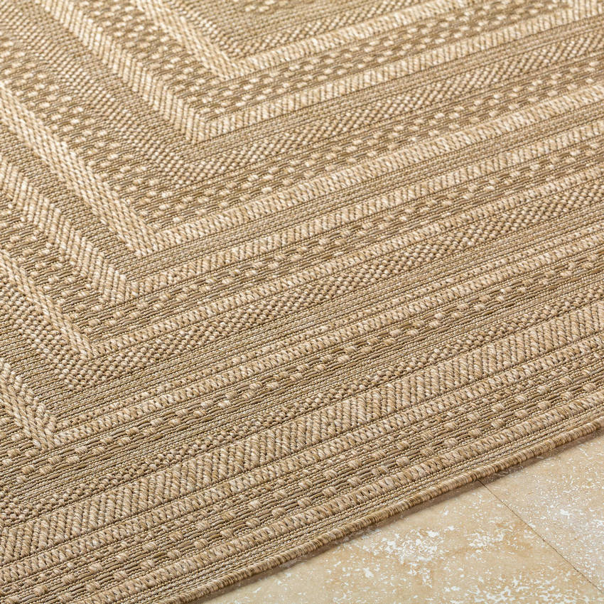 Zenia Cottage Light Brown Area Rug