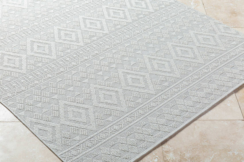 Teaira Modern Light Silver Area Rug