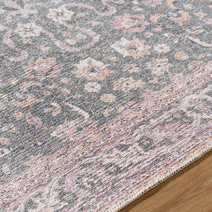 Jacqueleen Traditional Emerald Washable Area Rug