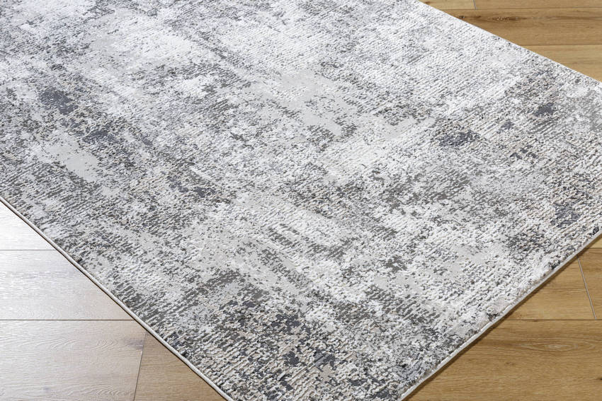 Zully Modern Charcoal Washable Area Rug