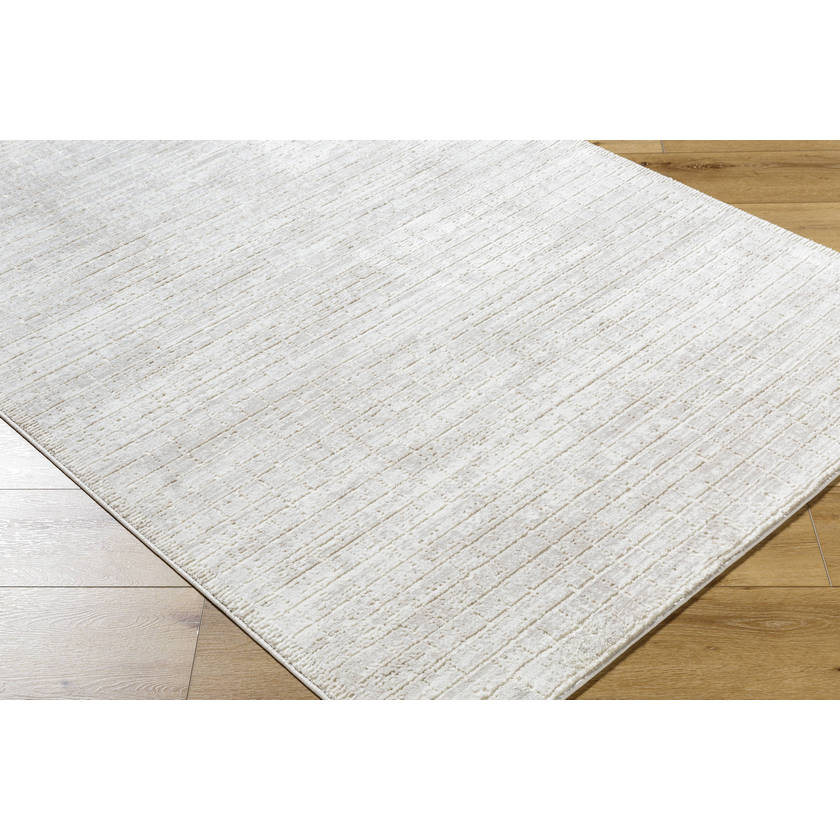 Maurissa Global Cream/Taupe Washable Area Rug