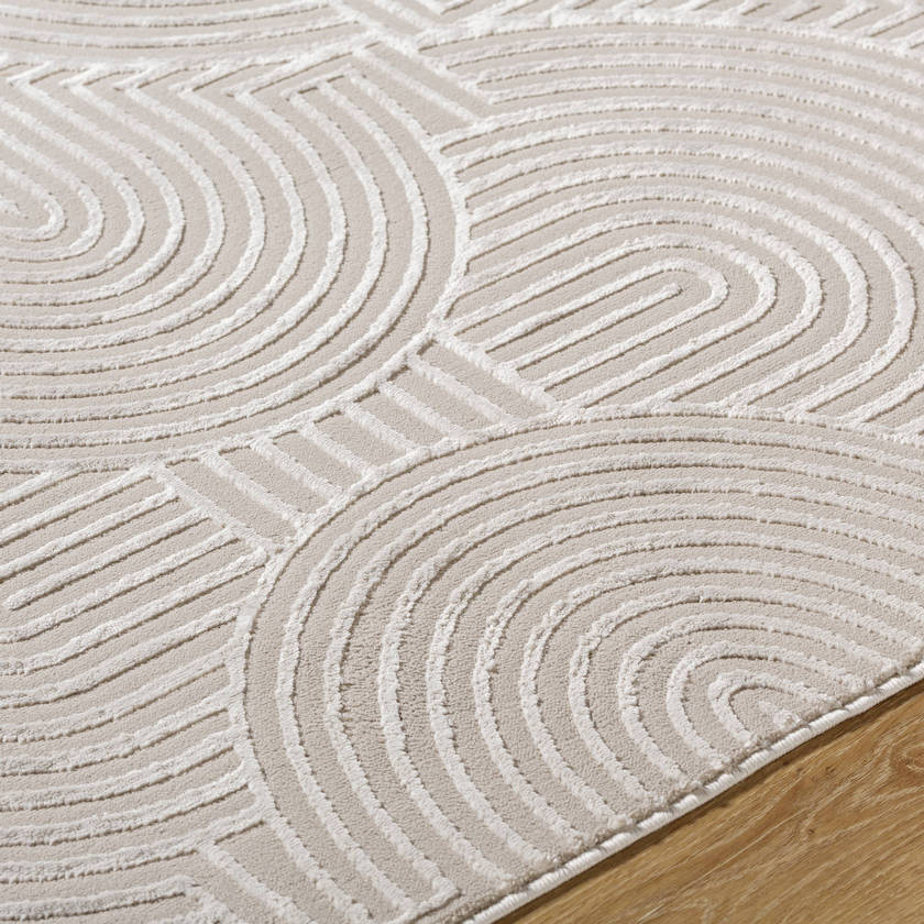 Ramsay Modern Tan/Taupe Washable Area Rug