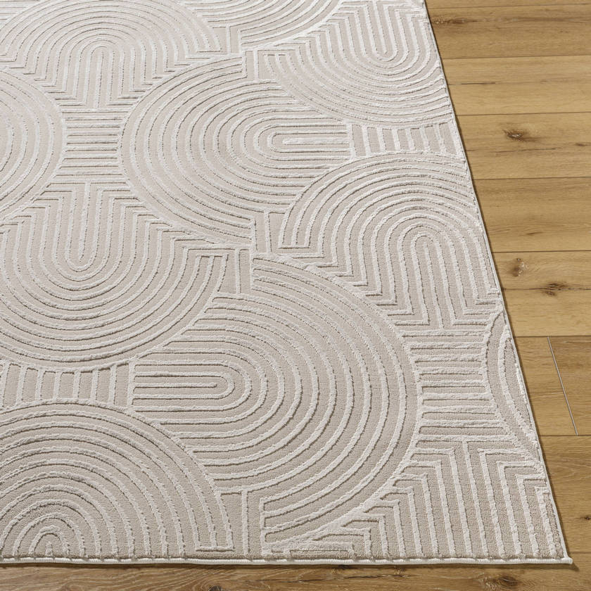 Ramsay Modern Tan/Taupe Washable Area Rug
