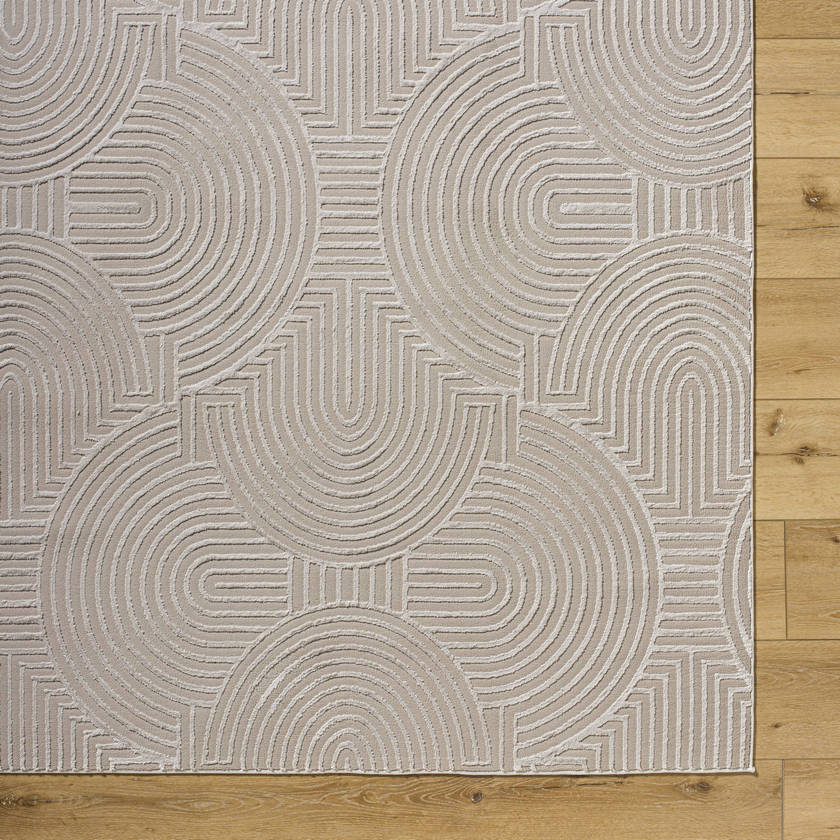 Ramsay Modern Tan/Taupe Washable Area Rug