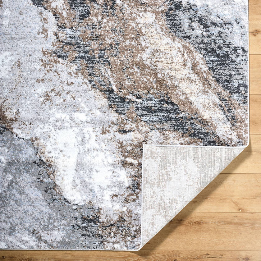 Joshual Modern Dark Brown Area Rug