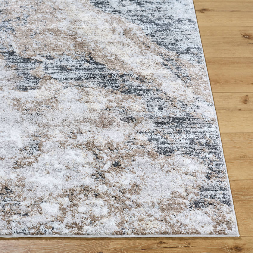 Joshual Modern Dark Brown Area Rug