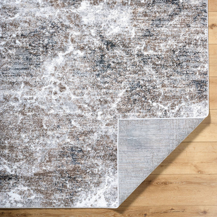 Janay Modern Black/Dark Brown Area Rug