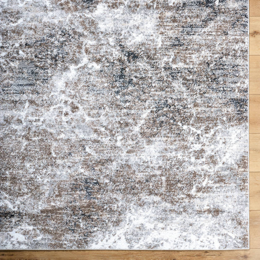 Janay Modern Black/Dark Brown Area Rug