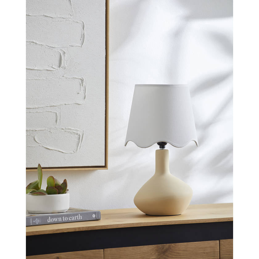 Eiman Rustic White/Cream Table Lamp