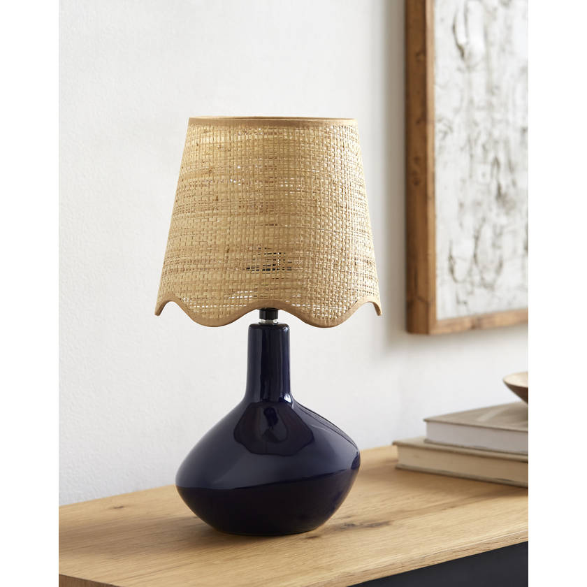 Eiman Rustic Dark Blue Table Lamp