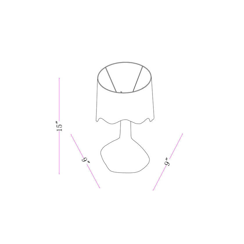 Eiman Rustic Dark Blue Table Lamp