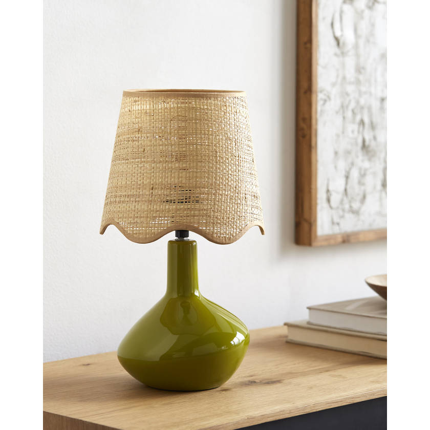 Eiman Rustic Green Table Lamp
