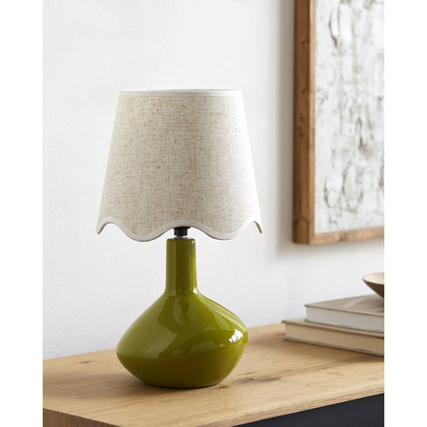 Eiman Rustic Green/Wheat Table Lamp