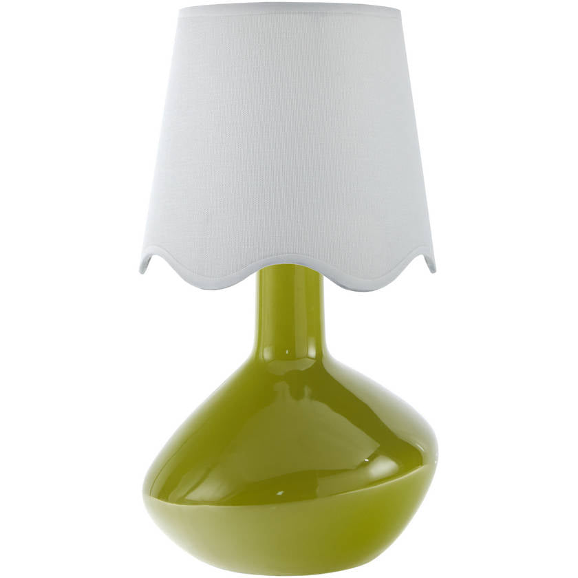 Eiman Rustic Green/White Table Lamp