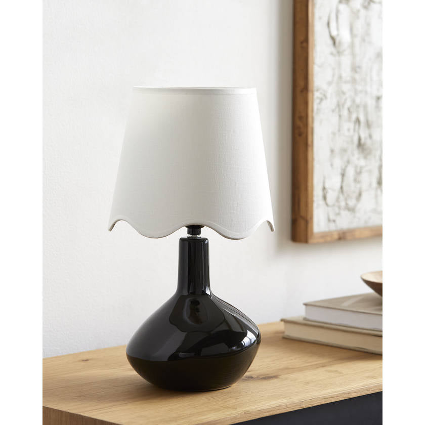 Eiman Rustic Black/White Table Lamp