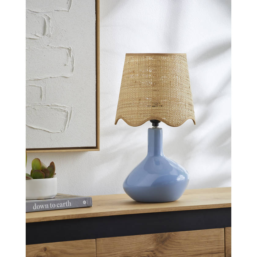 Eiman Rustic Blue Table Lamp