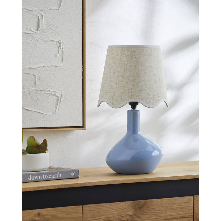 Eiman Rustic Blue/Wheat Table Lamp