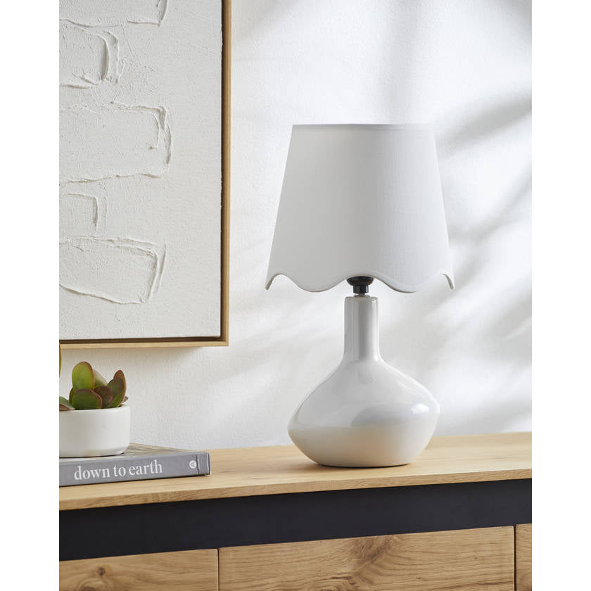 Eiman Rustic White Table Lamp