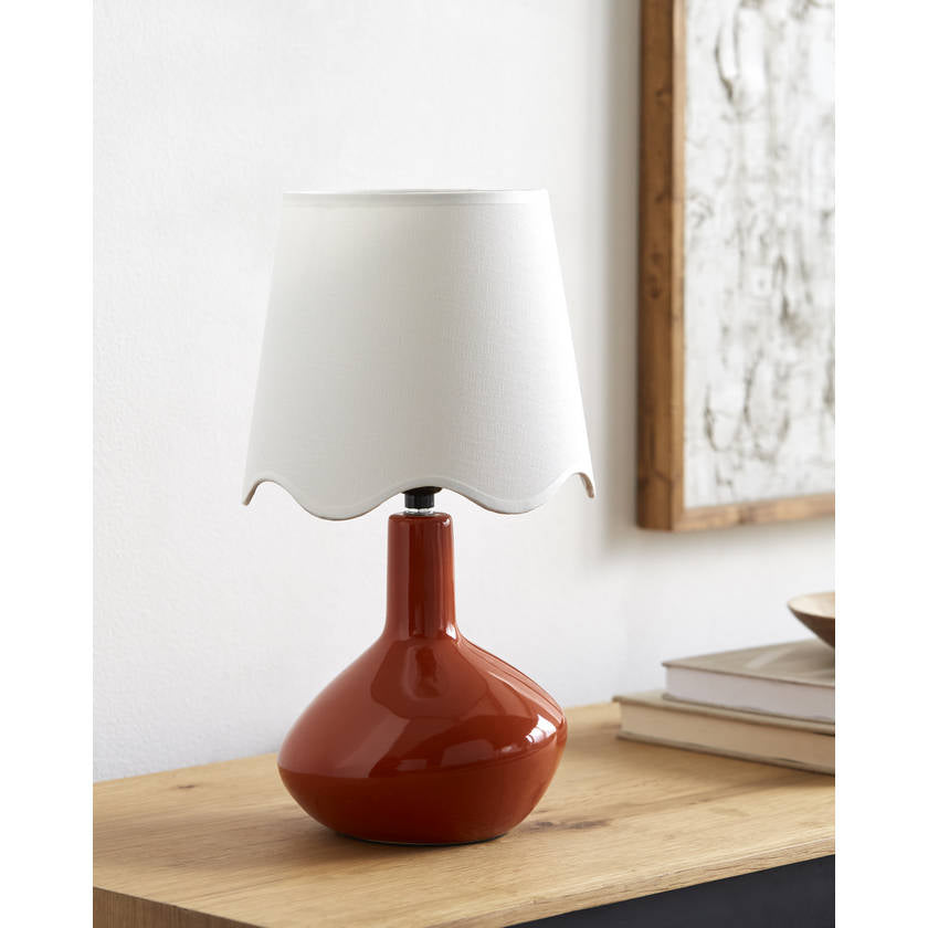 Eiman Rustic Red/White Table Lamp