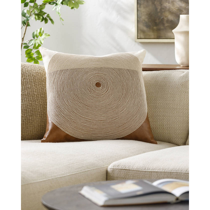 Laresa Beige/Brown Pillow Cover