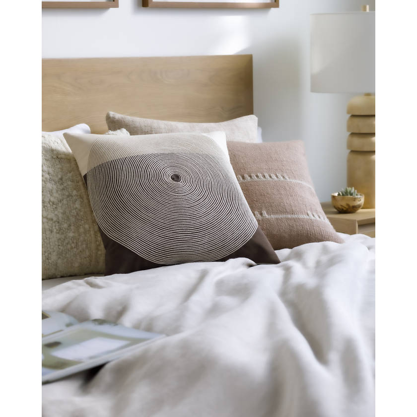 Laresa Beige/Dark Brown Pillow Cover