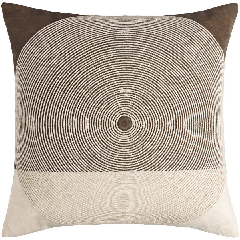 Laresa Beige/Dark Brown Pillow Cover